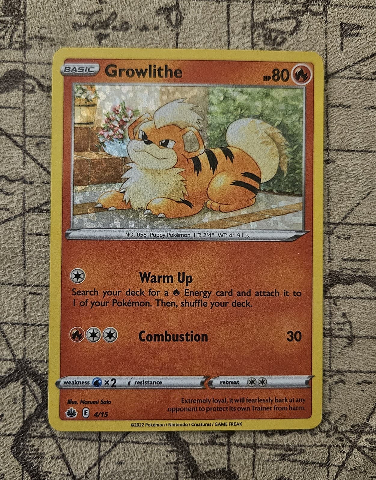 Pokémon TCG McDonald’s Promo - Growlithe 4/15 – Holo – Near Mint