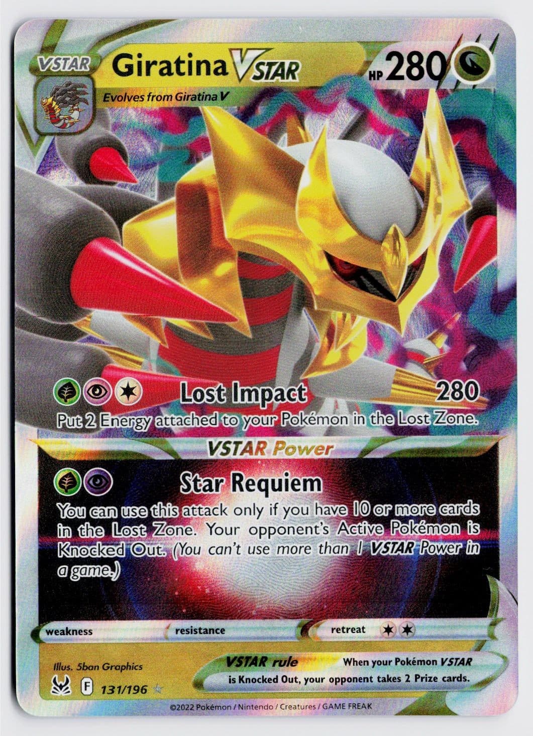 Giratina VSTAR 131/196 Ultra Rare - SWSH11: Lost Origin EN NM