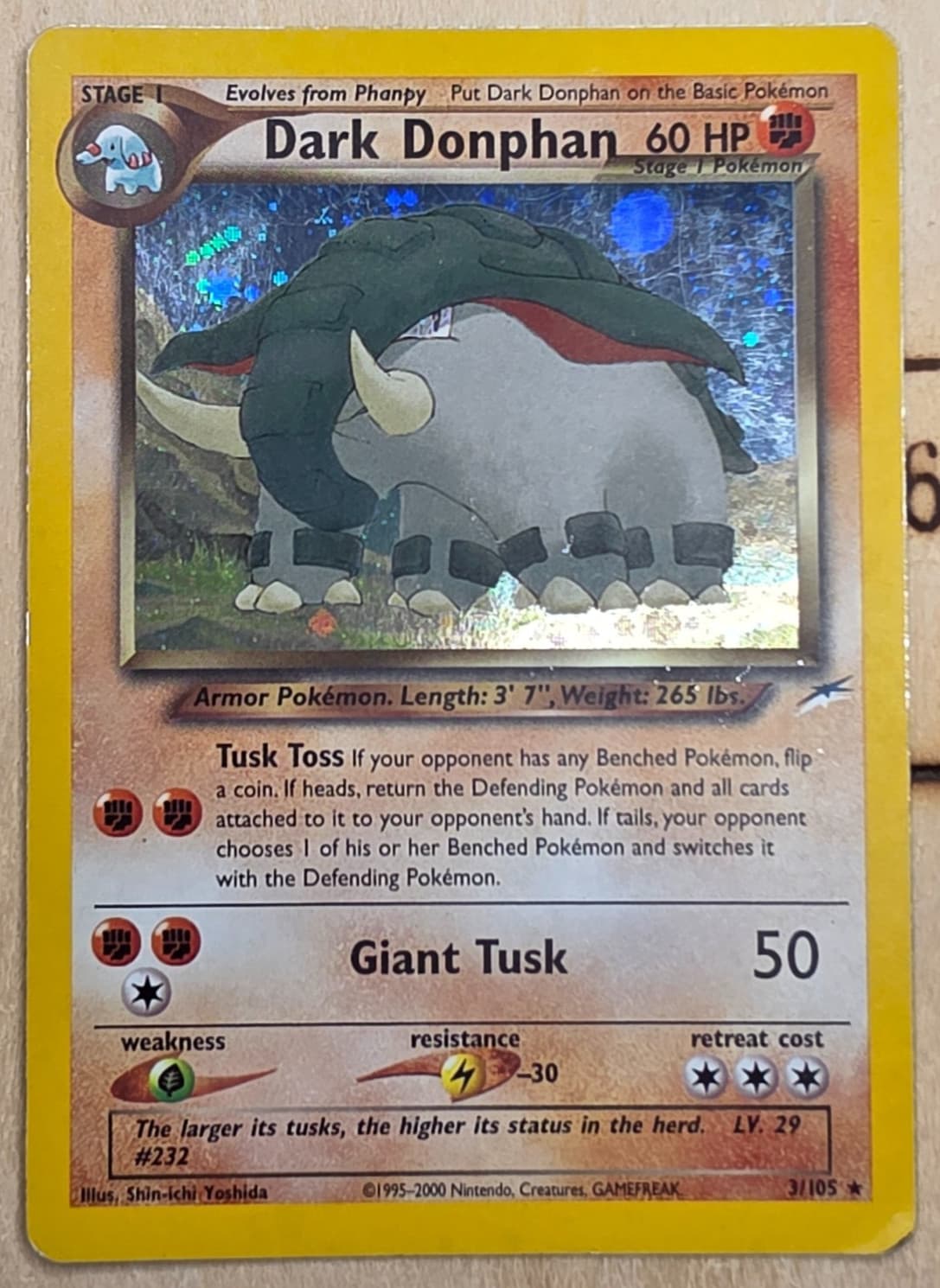 Pokémon - Dark Donphan 3/105 - Holo Rare - Neo Destiny - MP
