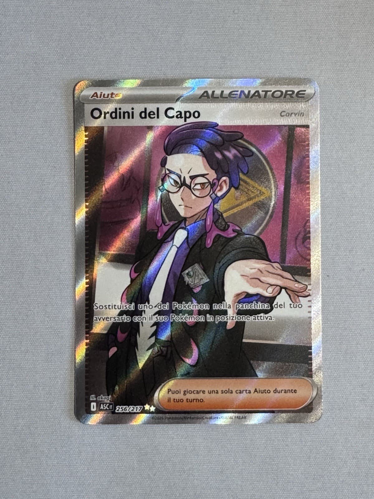 Pokemon Card Ordini del Capo Full Art ASC 256/217 Ita Ascesa Eroica Near Mint