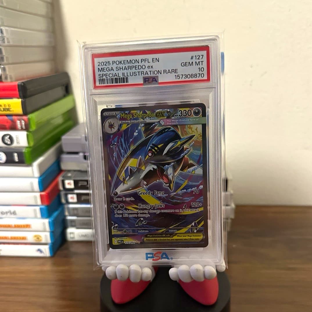 PSA 10 Mega Sharpedo ex 127/094 Me02 Phantasmal Flames SIR Holo EN 2025