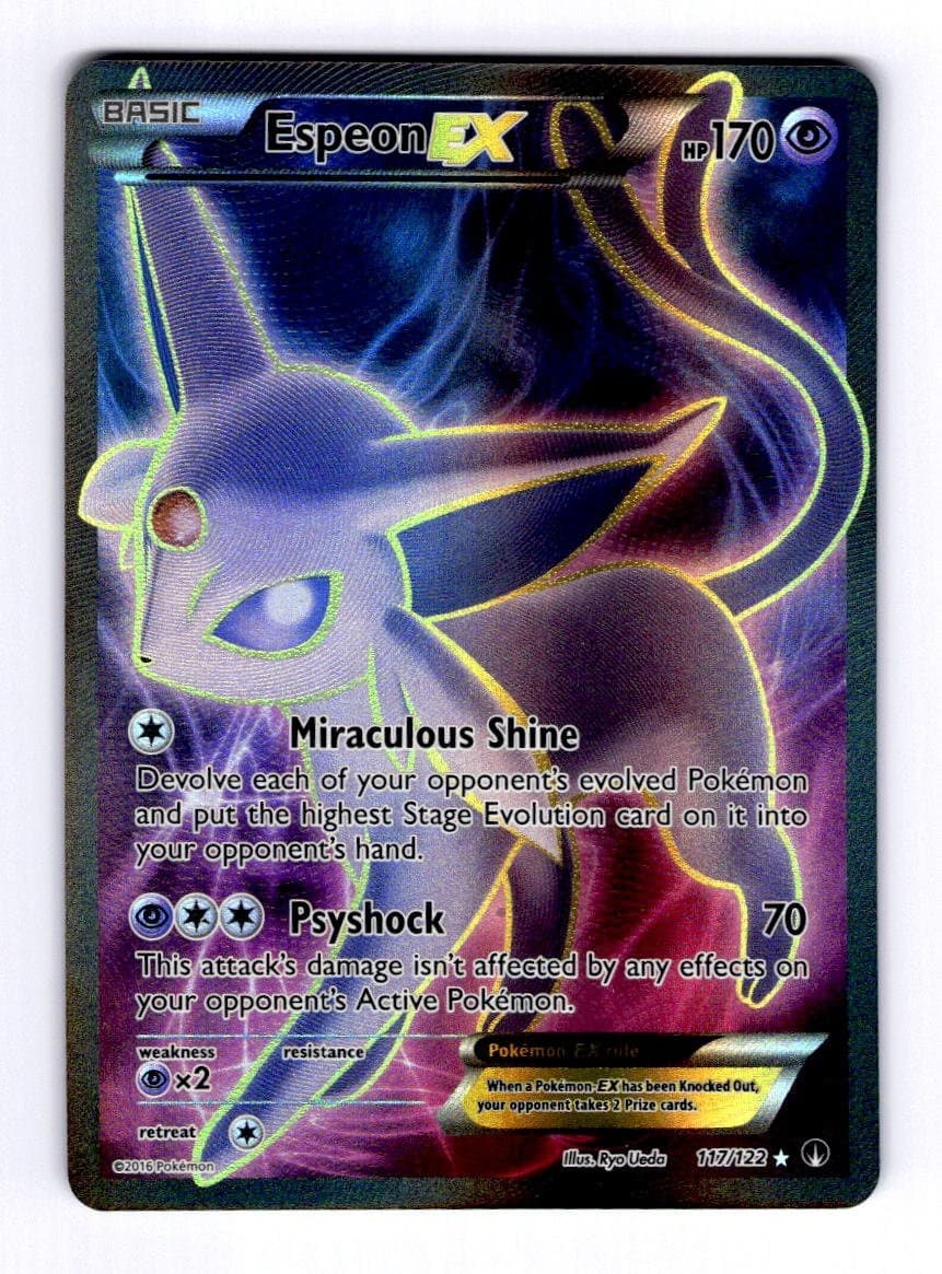 Espeon EX (Full Art) XY - BREAKpoint #117 (2016) Ultra Rare Holo NM Pokemon