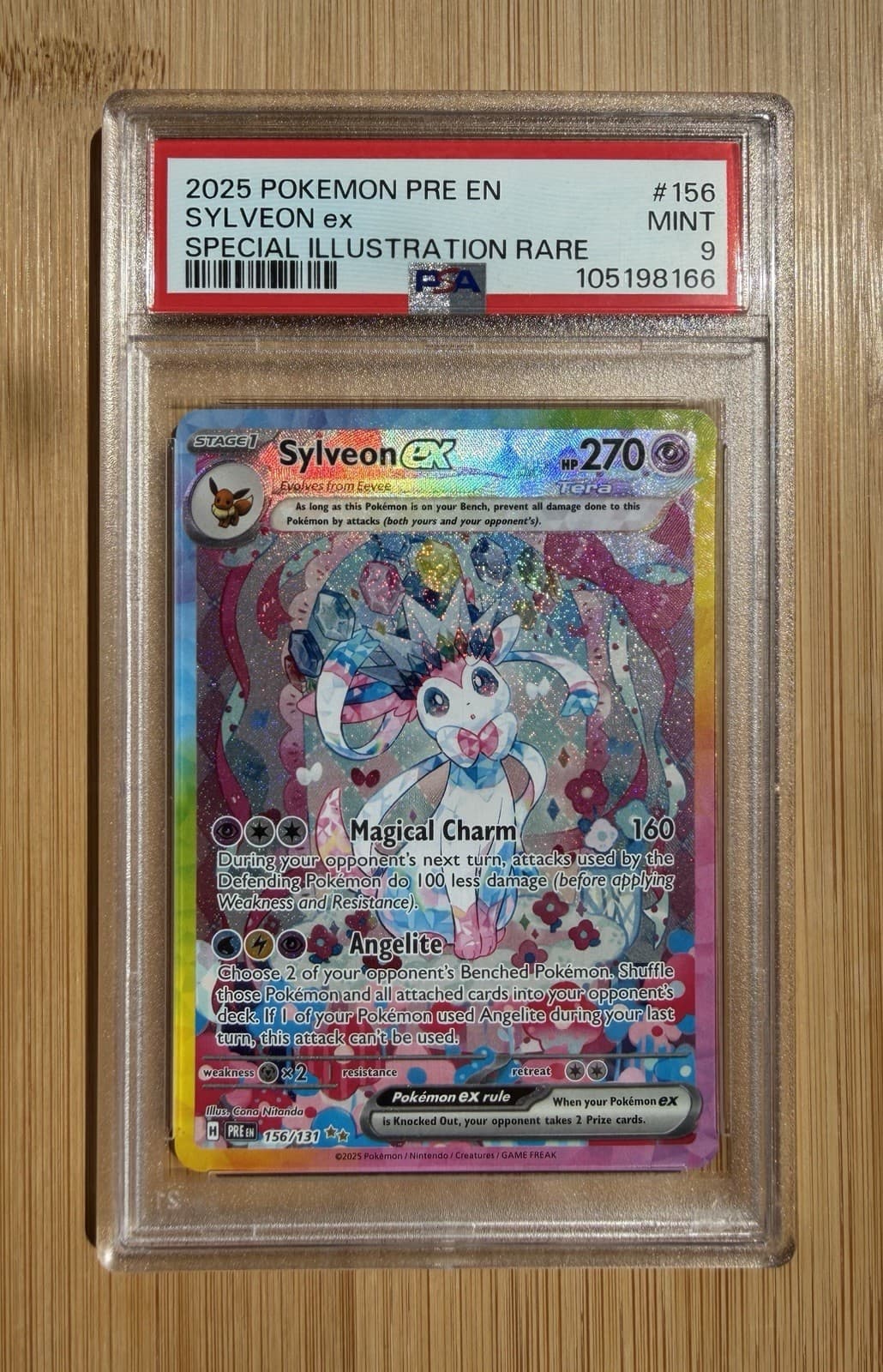 Sylveon EX SIR Prismatic Evolutions Card 156/131 Pokemon PSA 9 Mint