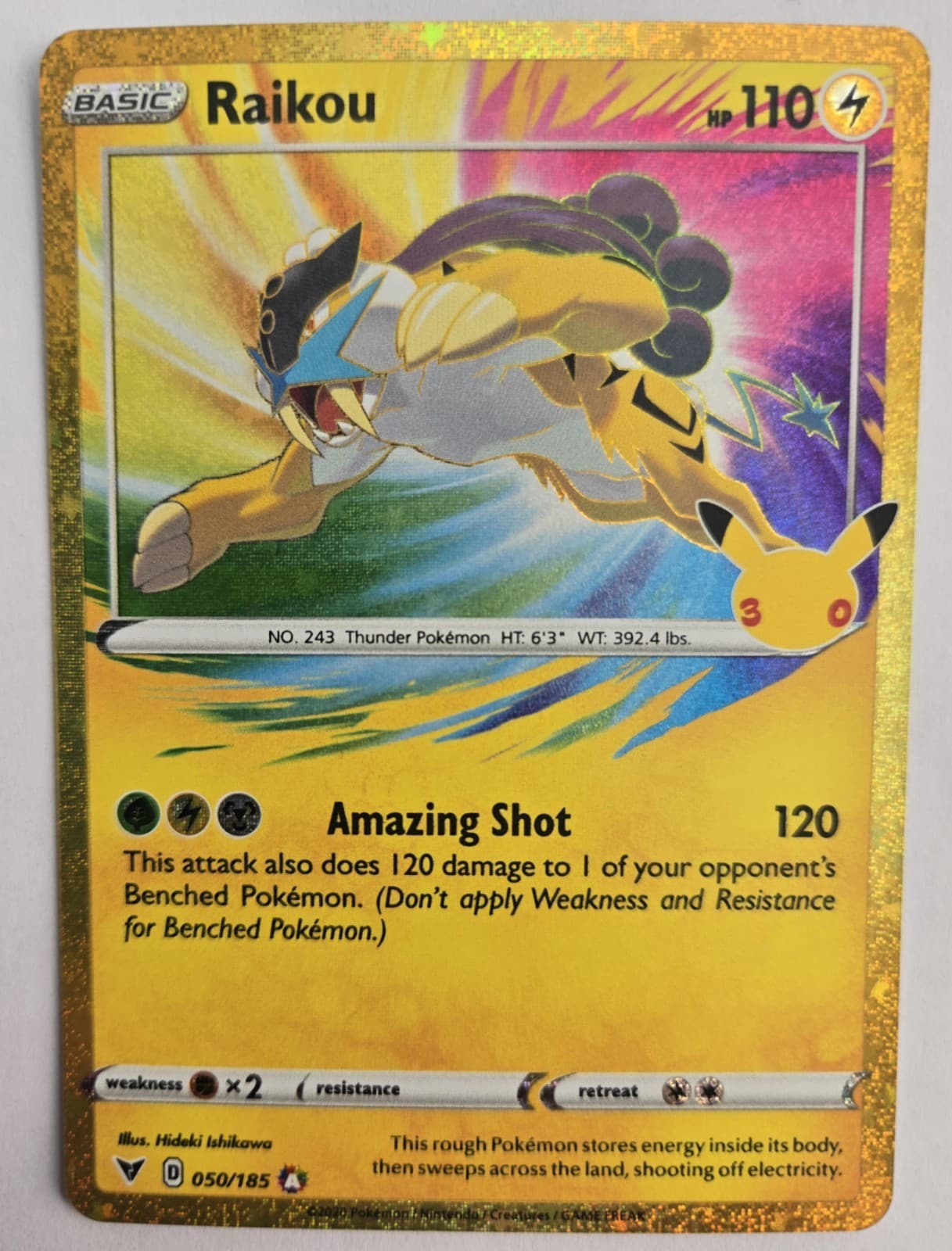Raikou Holo Classic Collection ME: 30th Celebration 050/185 Pokemon