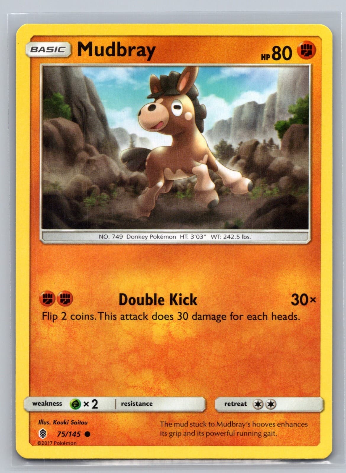 Mudbray 75/145 - SM - Guardians Rising - Pokémon TCG - LP