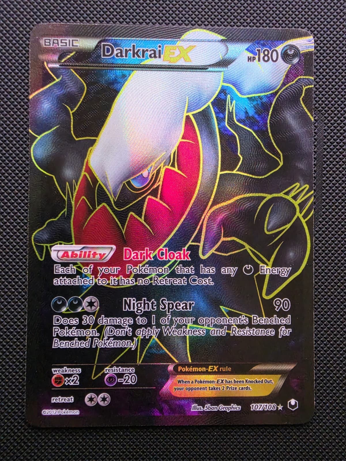 Pokemon Darkrai EX (107 Full Art) 107/108 Dark Explorers Holo NM-/LP