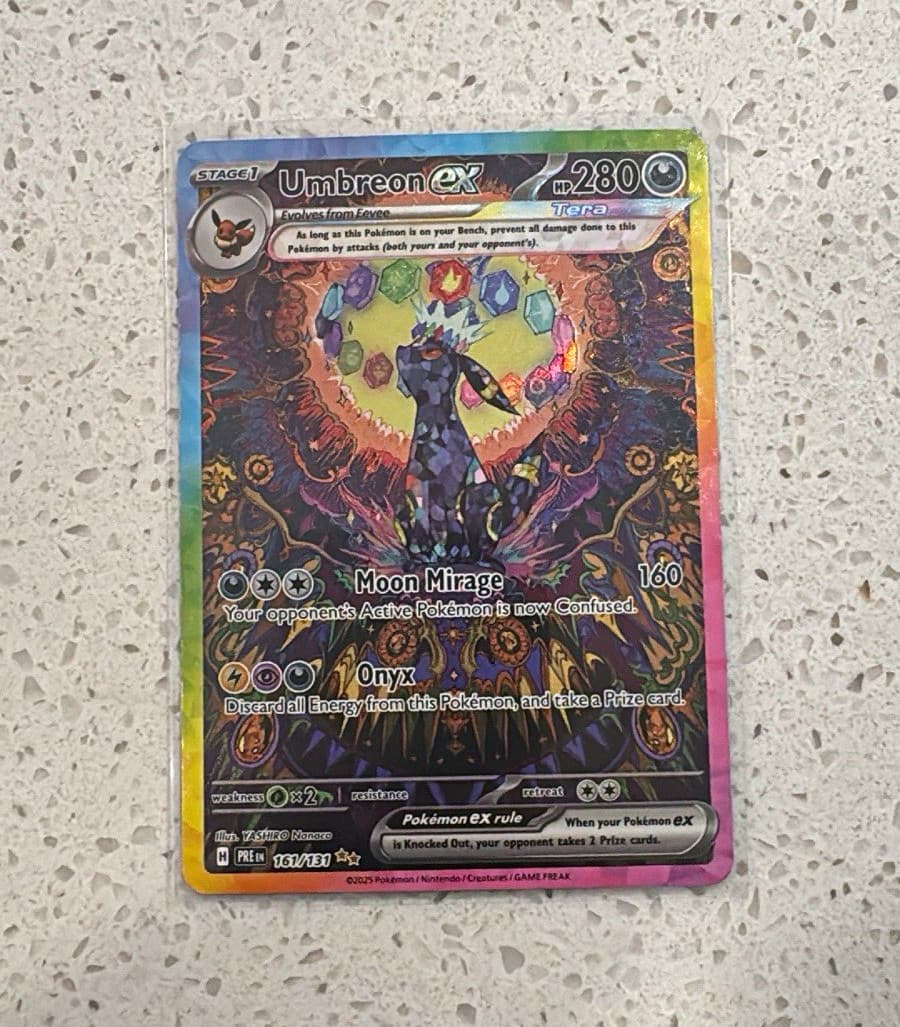 Pokemon TCG Umbreon ex 161/131 Prismatic Evolutions SIR. Easy PSA 10