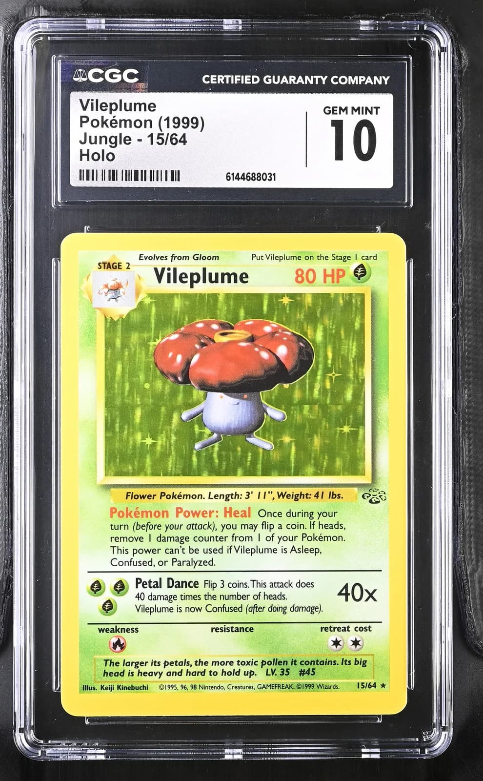 CGC 10 Vileplume #15/64 1999 Pokemon Jungle