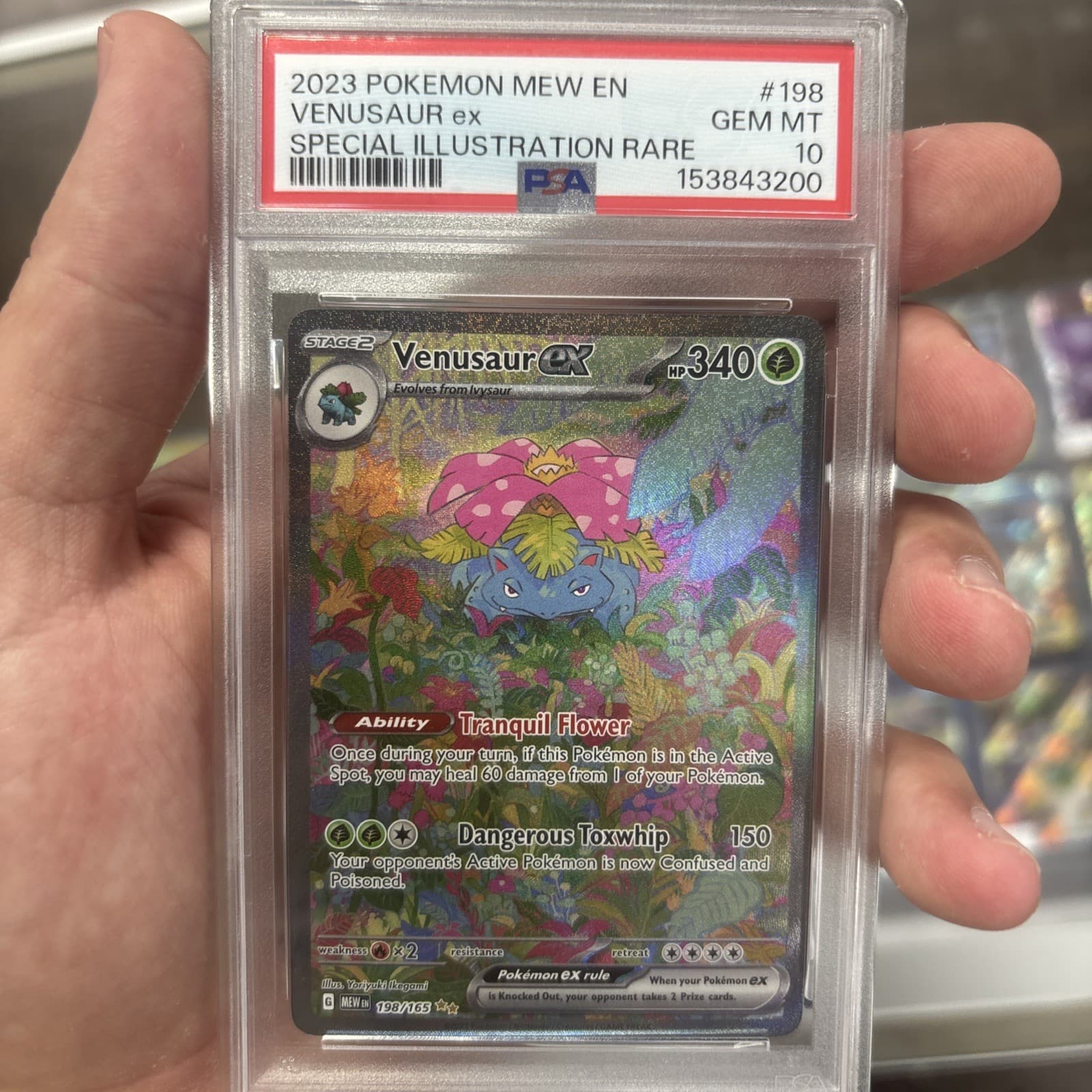 Pokemon 2023 Venusaur ex 198/165 SIR Scarlet & Violet 151 GEM MINT PSA 10