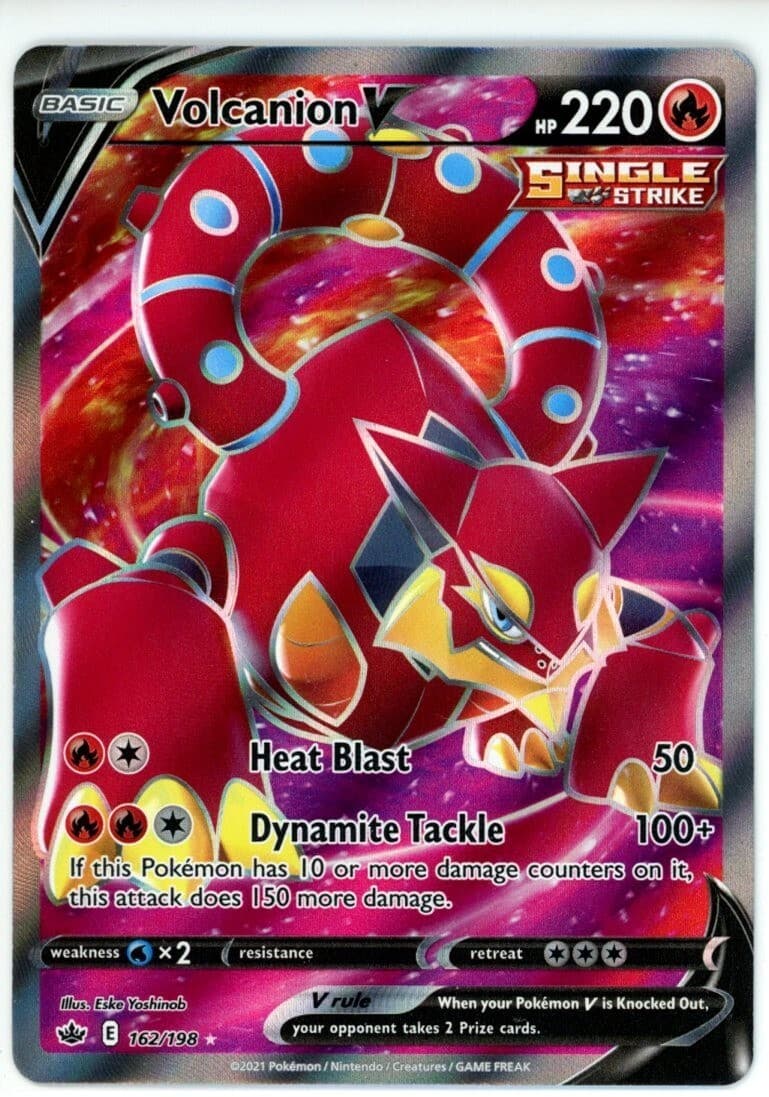 Pokemon TCG Volcanion V (Full Art) 162/198 Swsh06: Chilling Reign Ultra Rare