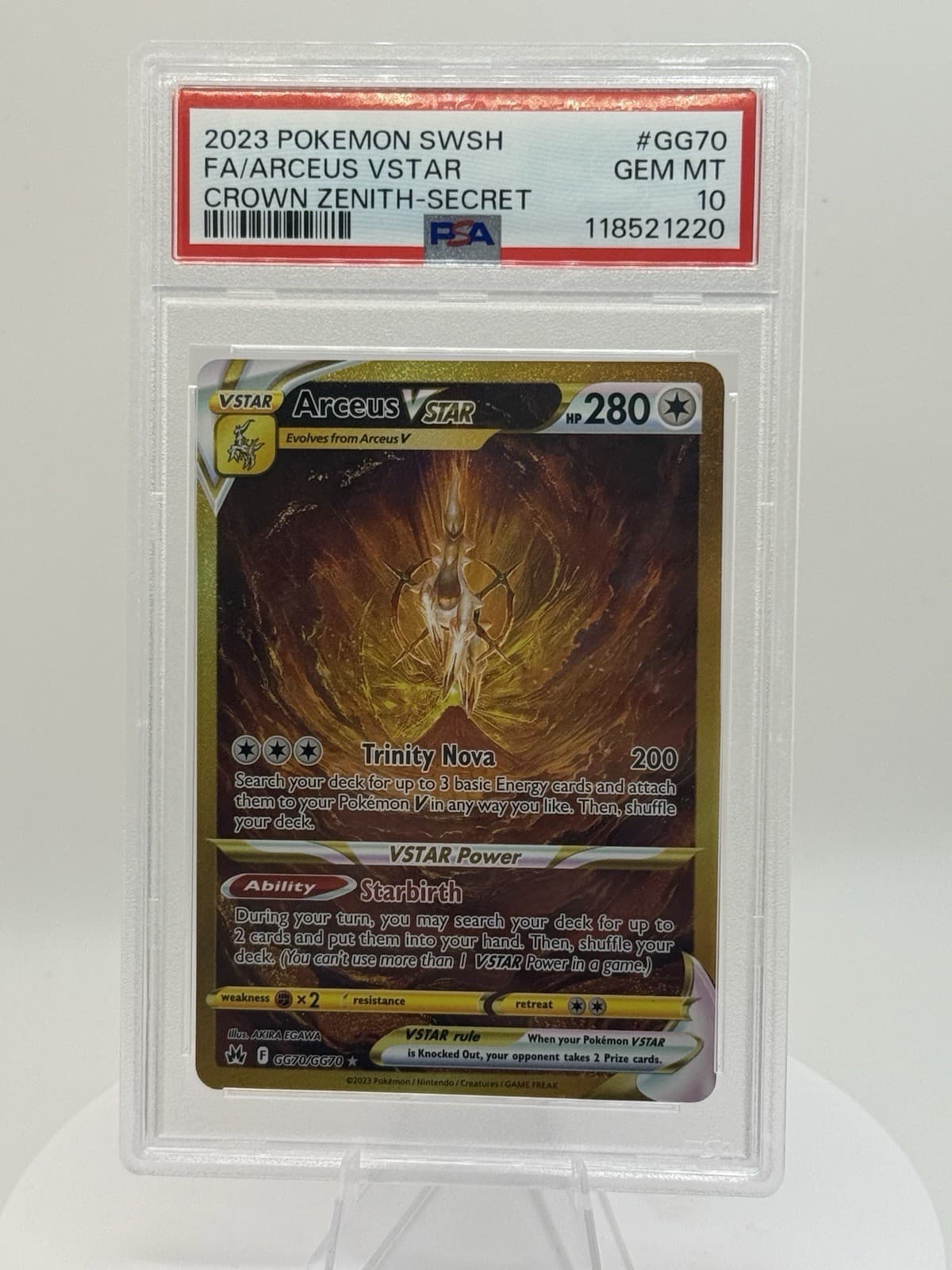 2023 Pokémon SWSH FA/Arceus VStar Crown Zenith Secret #GG70 PSA 10 MINT