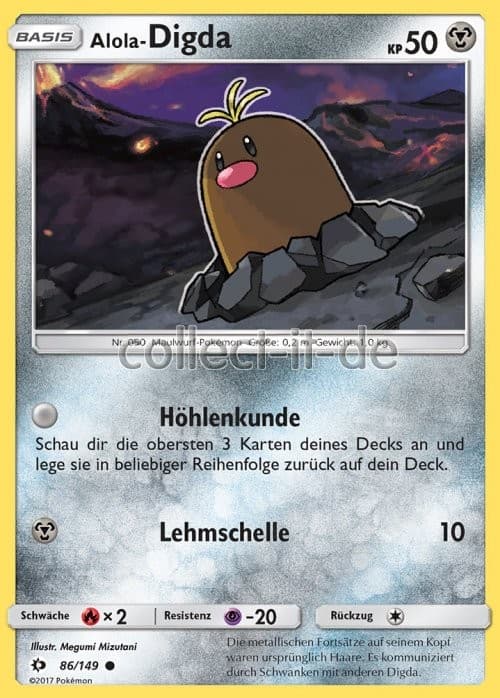 Pokemon 86/149 Alola-Digda - Sonne und Mond
