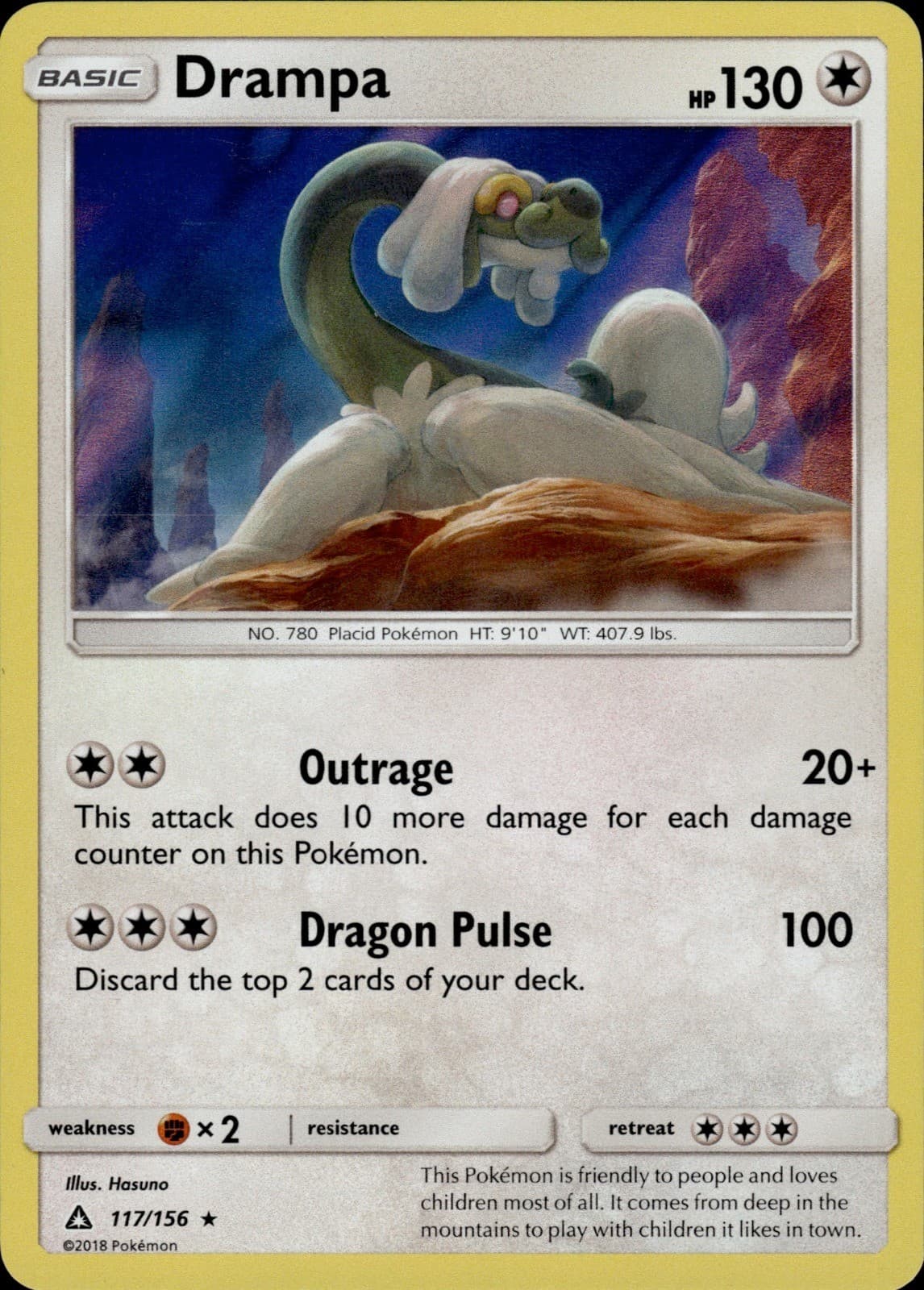 Drampa Holo Rare SM - Ultra Prism 117/156 LP