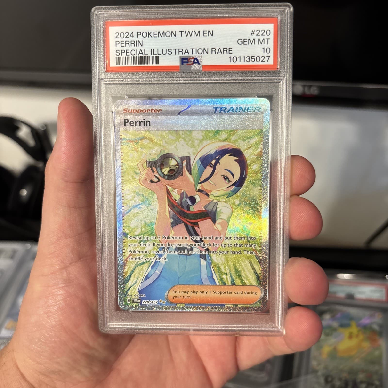 Pokemon Perrin 220/167 Sv06: Twilight Masquerade SIR PSA 10 GEM MINT