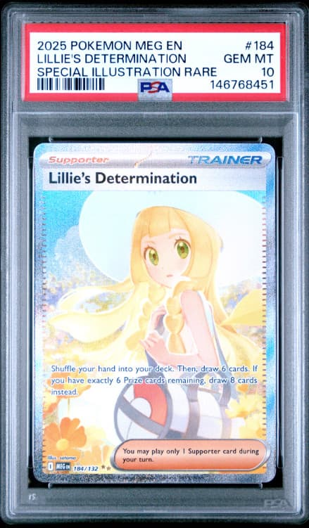 2025 Pokemon Meg En-Mega Evolution Lillie's Determination #184 PSA 10