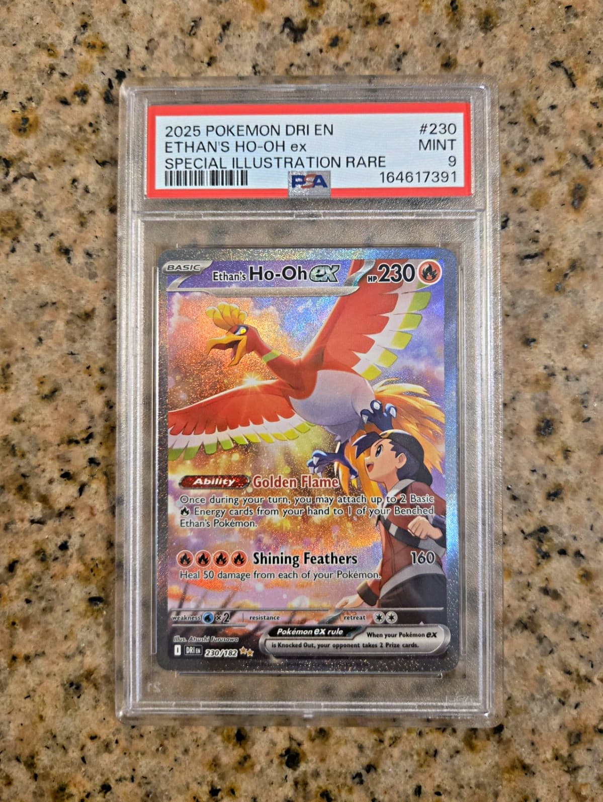PSA 9 Ethan's Ho-Oh EX 230/182 SIR