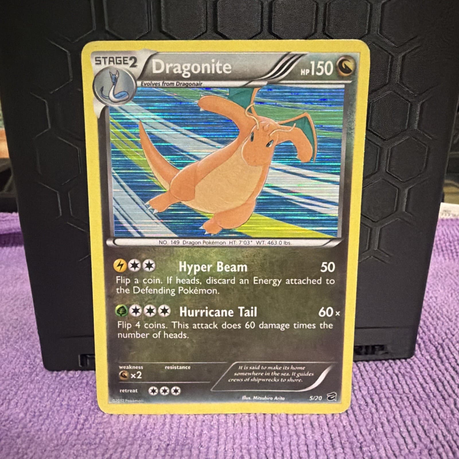 Pokemon TCG Dragon Vault Dragonite 5/20 Holo Rare Stage 2 150 HP English