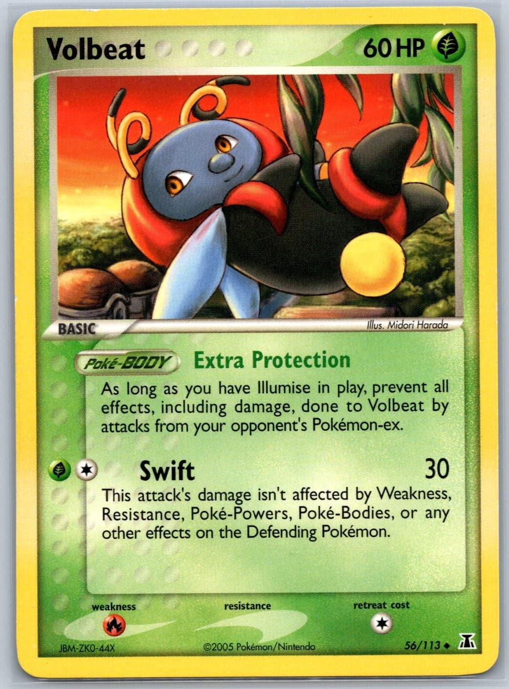 Volbeat Delta Species 56/113 MP-LP Pokémon Card