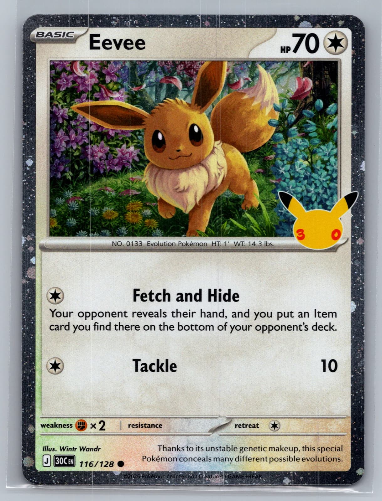 Eevee #116/128 2026 30th Celebration Pokemon TCG