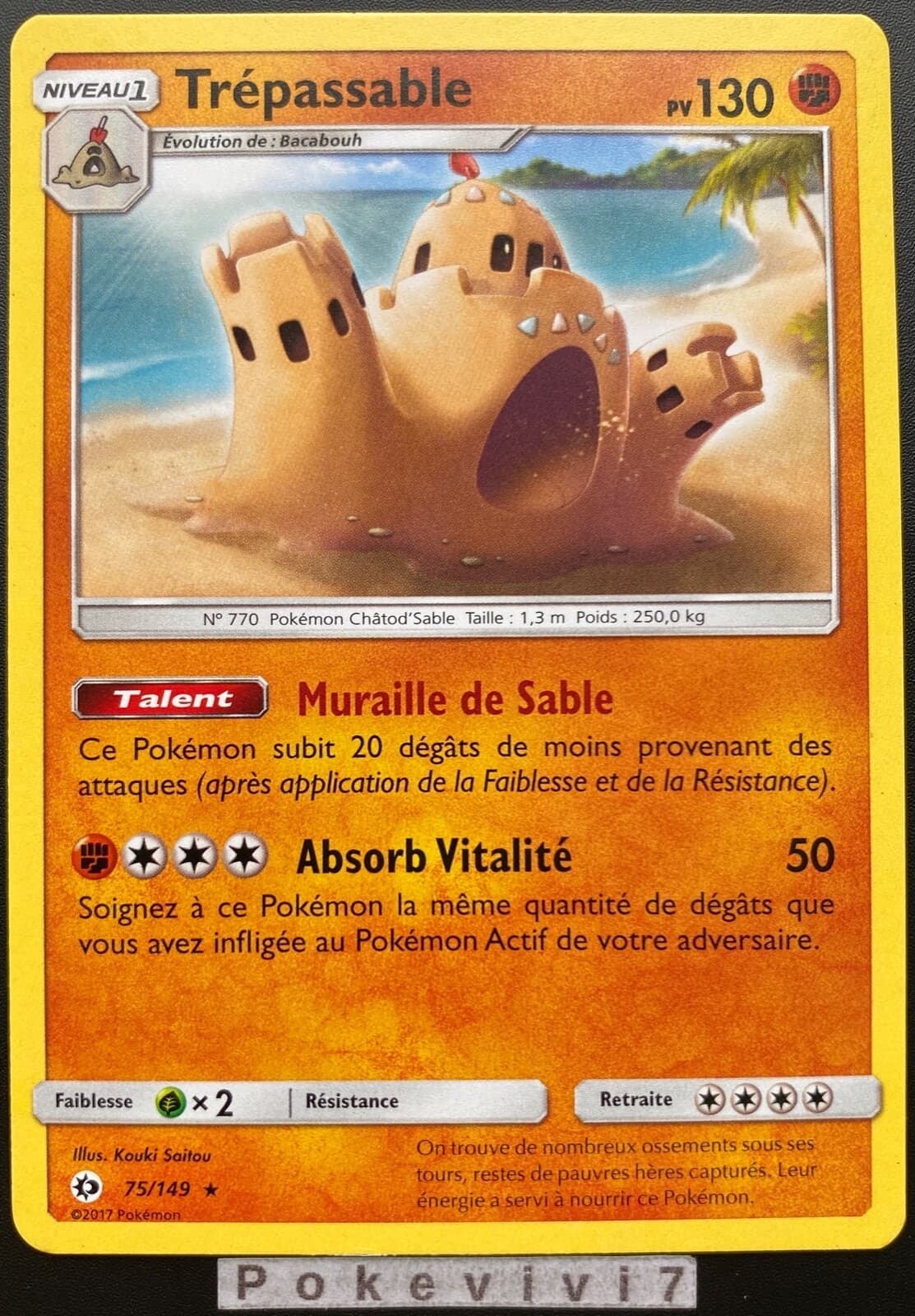 Carte Pokemon TREPASSABLE 75/149 Rare Soleil et Lune 1 SL1 FR