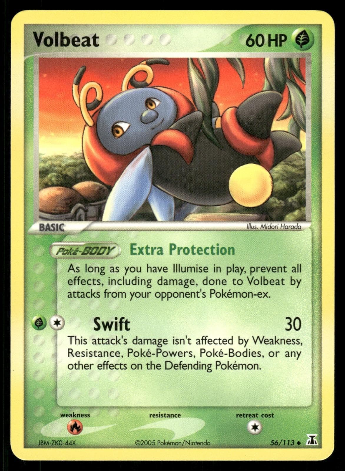 Volbeat 56/113 Uncommon Delta Species Pokemon Lightly Played