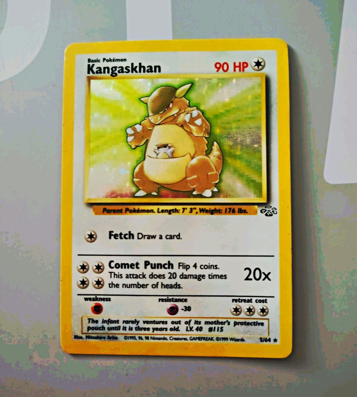Wizards Pokemon TCG Kangaskhan 5/64 Jungle Holo Rare EN 1999 90 HP