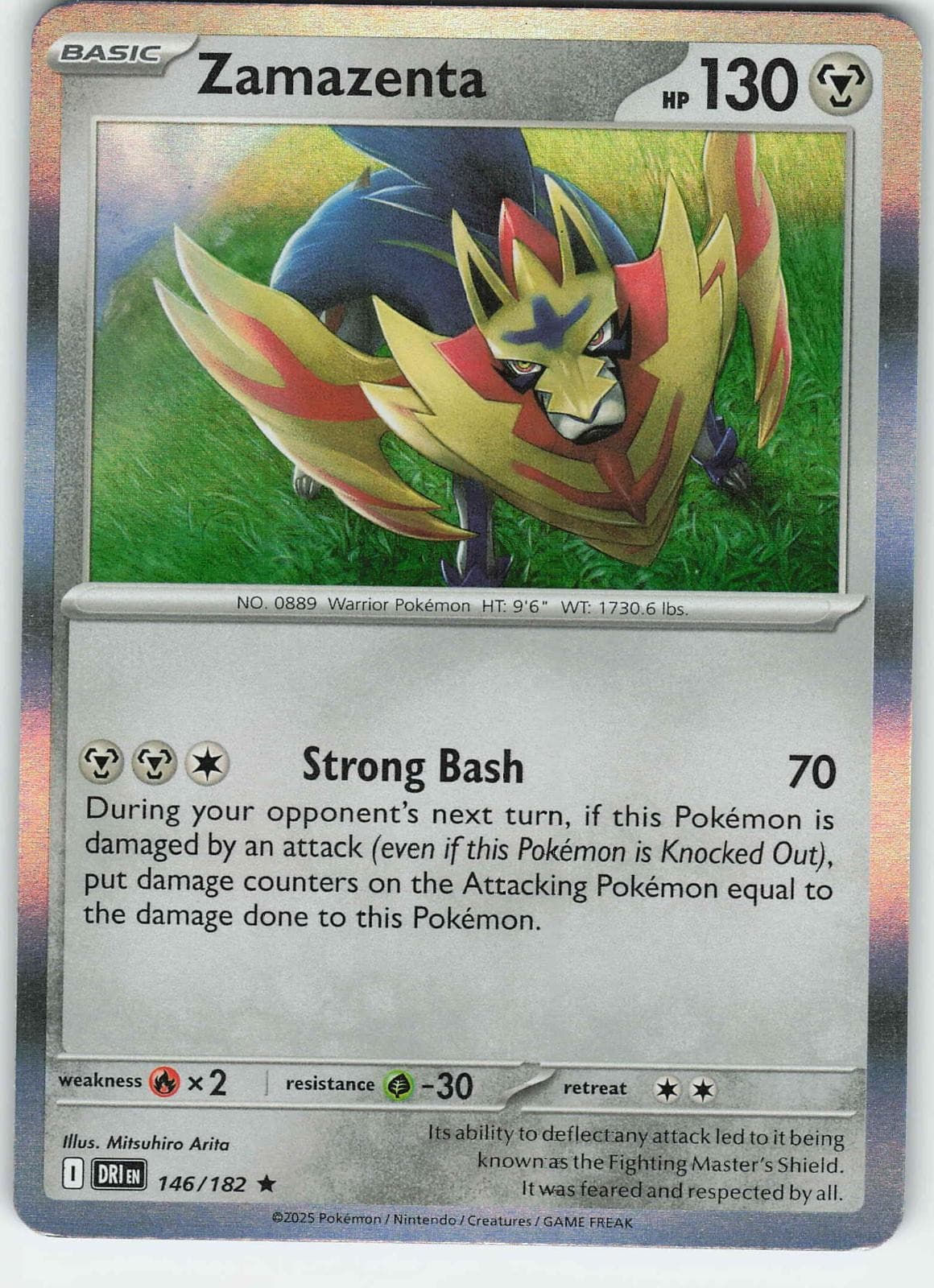 Zamazenta 146/182 Holo Rare Destined Rivals Pokemon NM