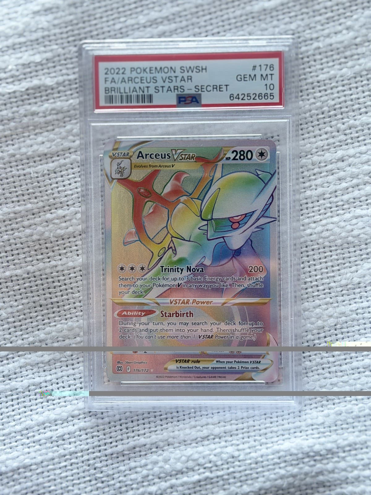 Pokemon 2022 Arceus VSTAR 176/172 PSA 10 Secret Rare Holo Full Art