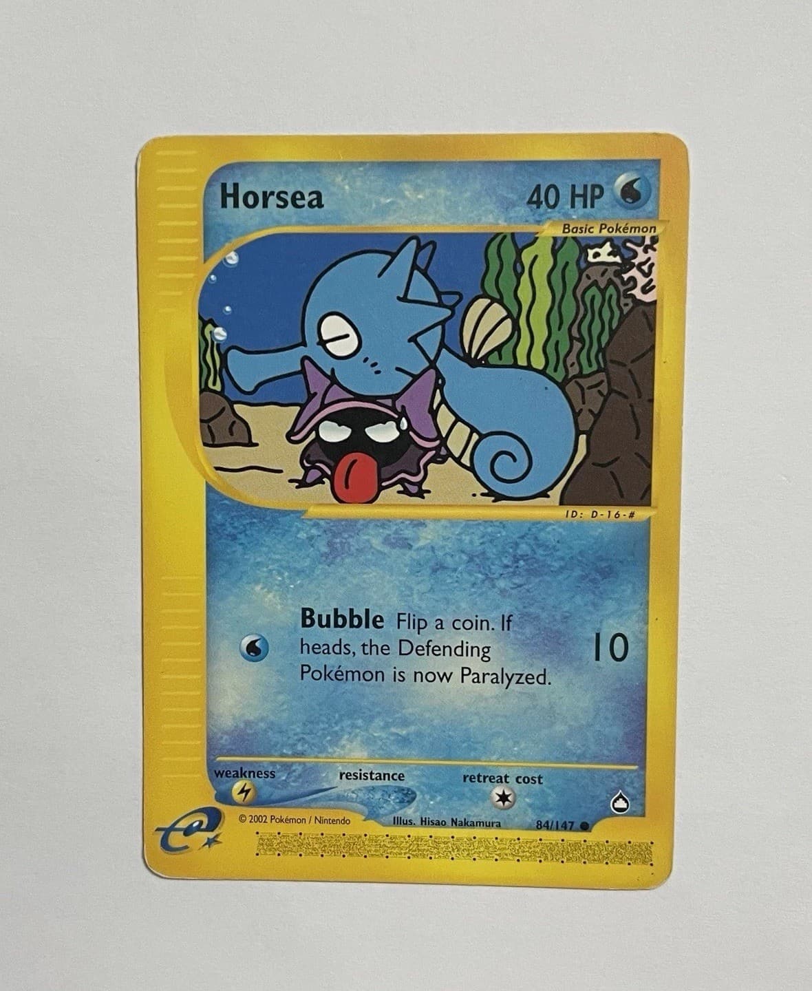Pokemon Horsea 84/147 - 2002 Aquapolis e-Reader Series TCG Card Non-Holo