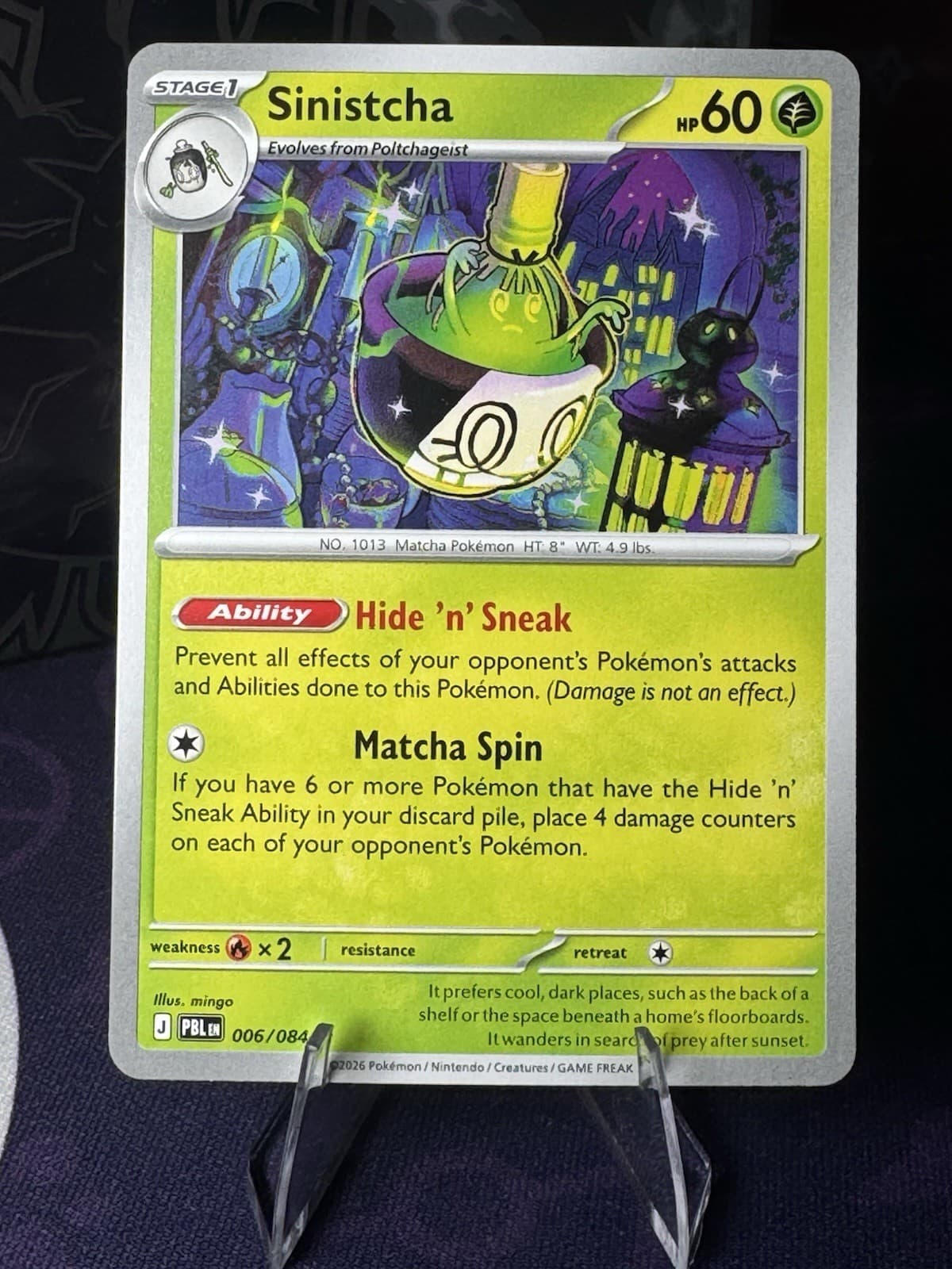 Sinistcha 006/084 Pitch Black Pokemon TCG Near Mint English