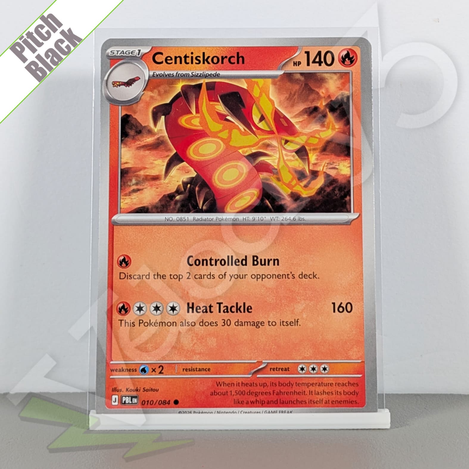 Pokemon TCG Card - Centiskorch 10/84 Common | Pitch Black (2026) PBL