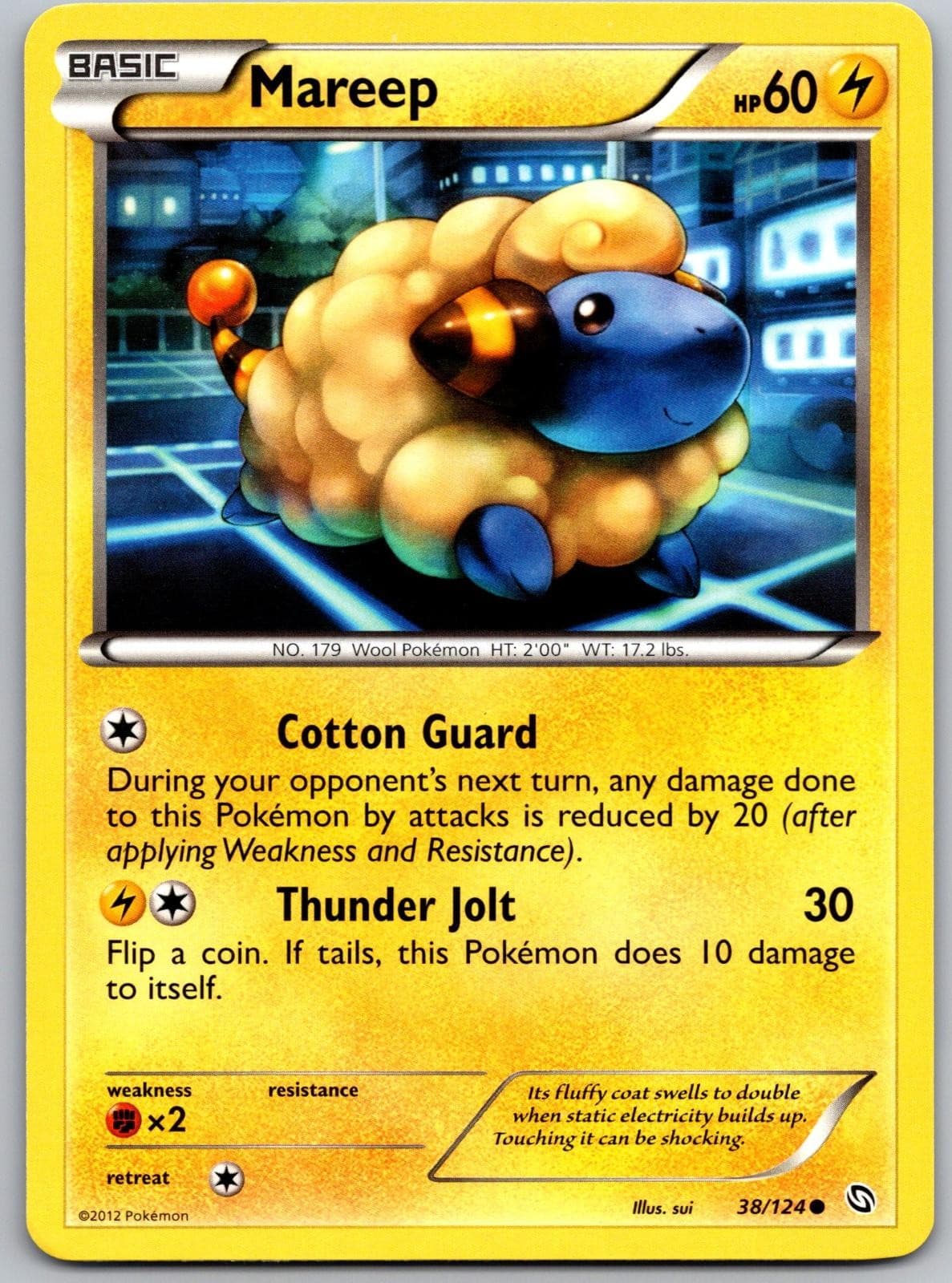 Mareep 38/124 Common Dragons Exalted Pokemon Lightly Played