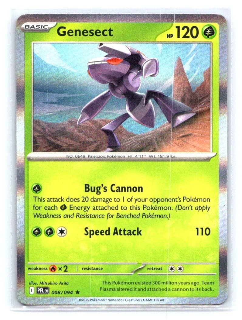 Genesect #8 Pokemon Phantasmal Flames Holo