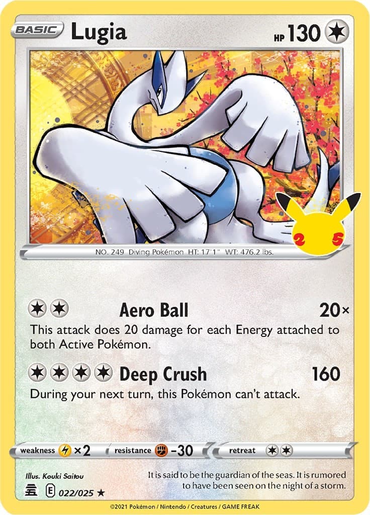 Lugia Holofoil - Celebrations- 022/025 NM