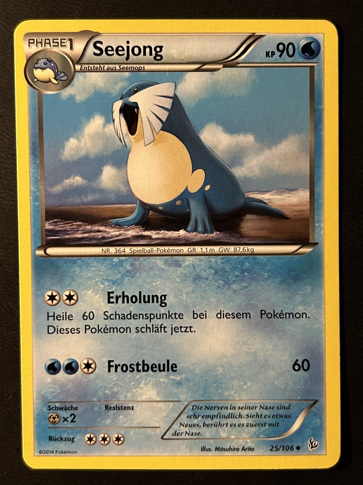 Pokemon Seejong 25/106 Flammenmeer Uncommon DE NM-Mint