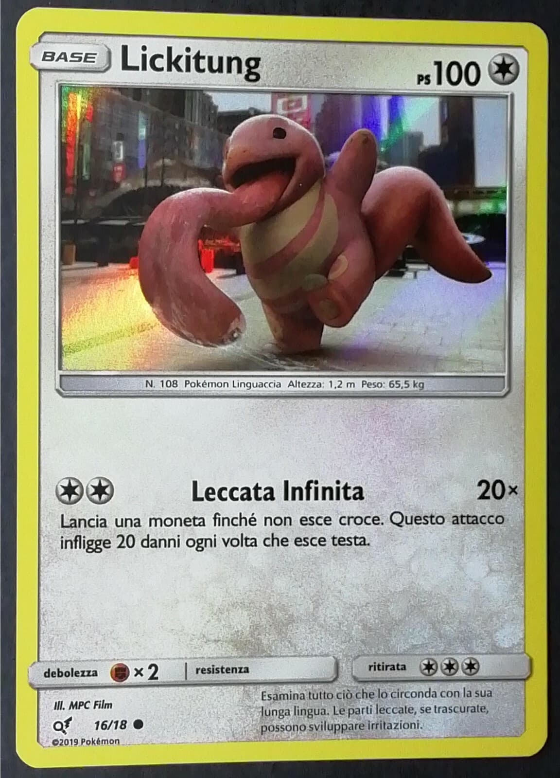 LICKITUNG  16/18 Holo Foil in Italiano POKEMON Detective Pikachu