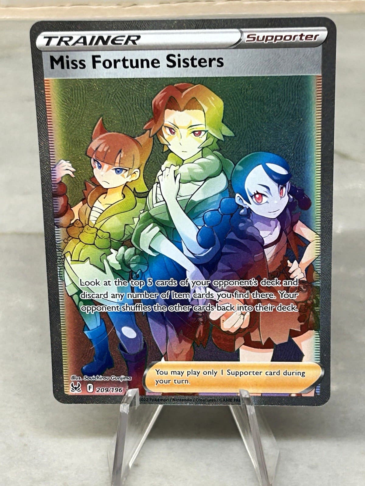 The Pokémon Company Miss Fortune Sisters 209/196 Swsh11 Lost Origin Holo ENG