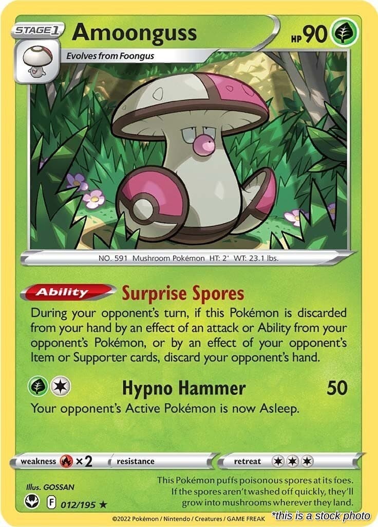 Pokemon Amoonguss 012/195 NM SWSH12: Silver Tempest