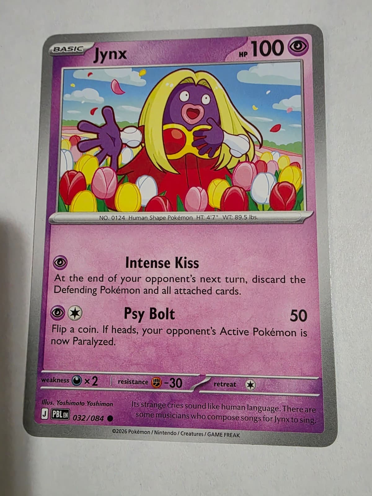 Pokemon Pitch Black Jynx 32/84 common NM