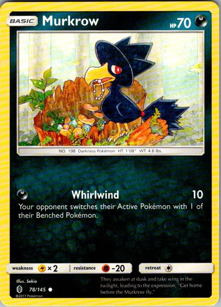 Murkrow Guardians Rising 78/145 Common Pokemon Near Mint