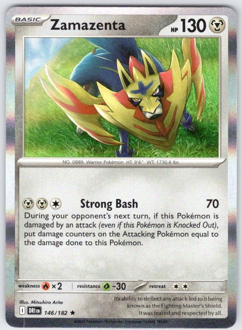 Zamazenta 146/182 Rare Destined Rivals Pokemon Holo Near Mint