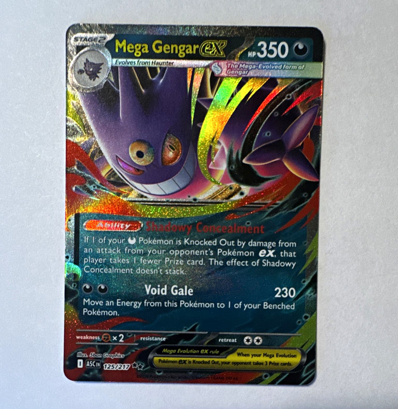 Mega Gengar ex | 125/217 | Double Rare Holo | Ascended Heroes | NM | Pokemon