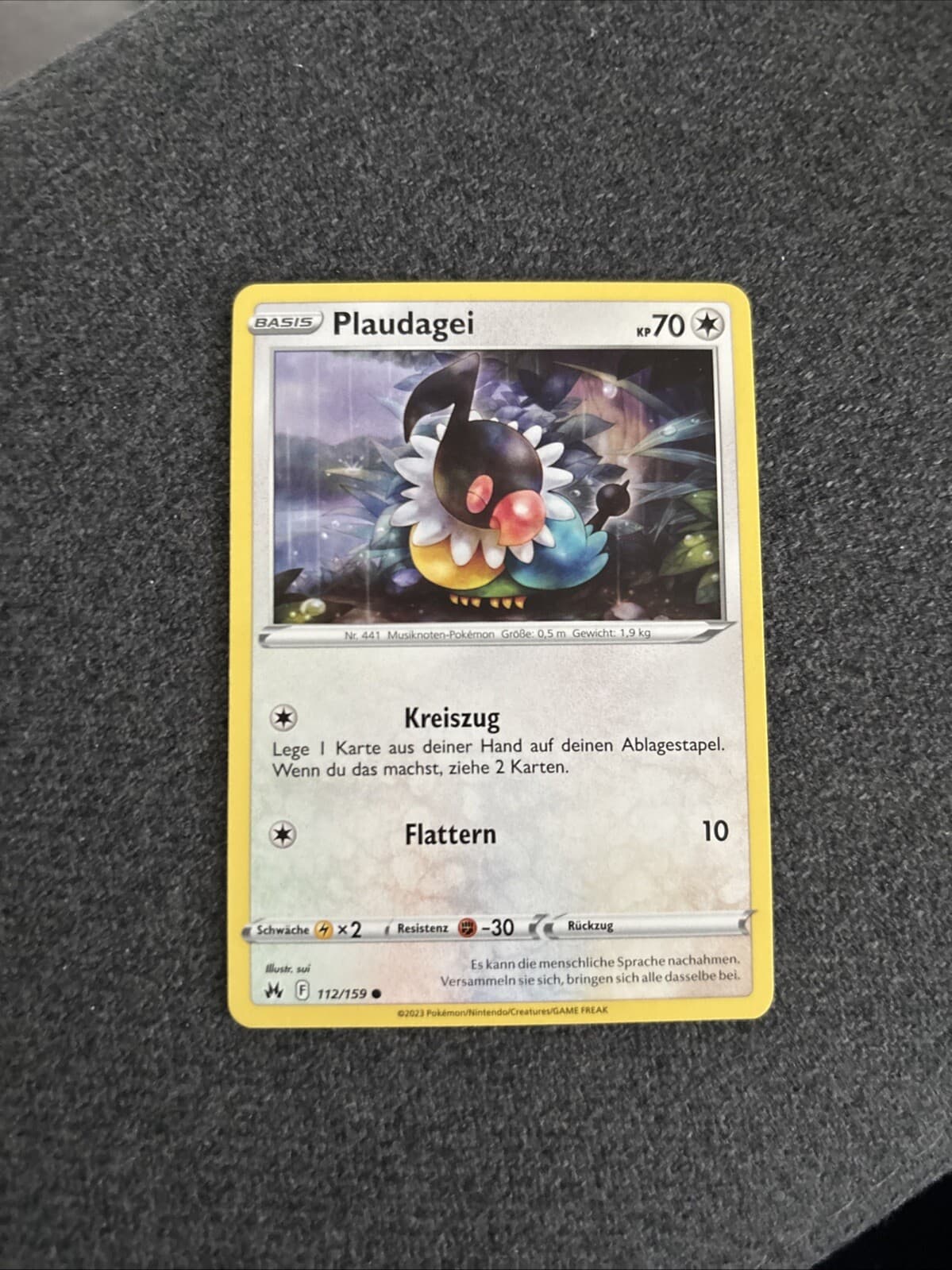 Plaudagei 112/159 Zenit der Könige Pokemon Karte Deutsch