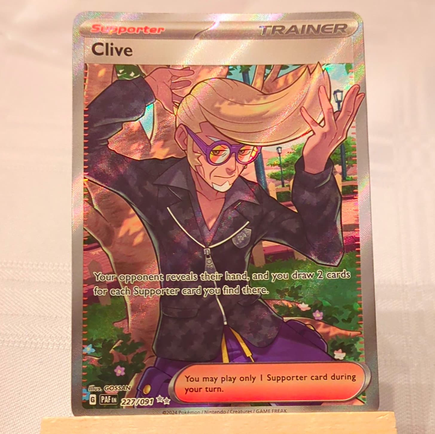 Pokemon Clive 227/091 SV: Paldean Fates Ultra Rare Holo Full Art Card
