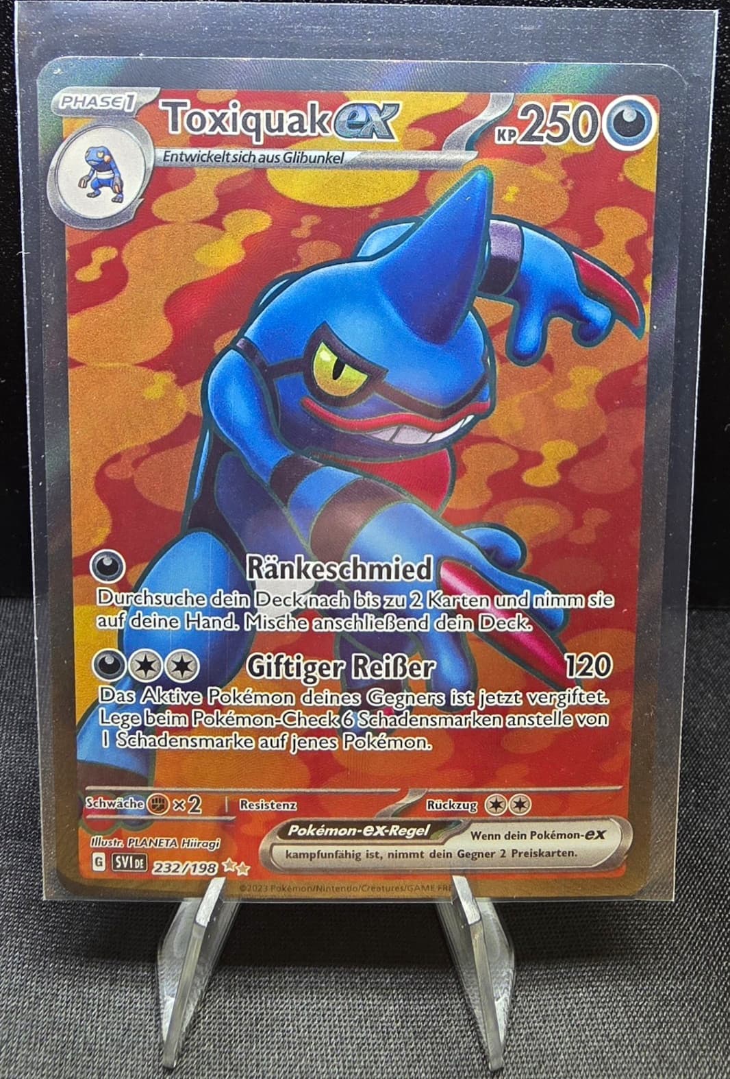 Pokémon Toxiquak ex 232/198 SIR Karmesin & Purpur Deutsch Near Mint