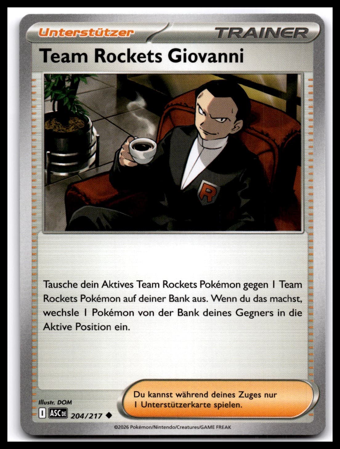 Team Rockets Giovanni 204 Erhabene Helden Pokemon TCG