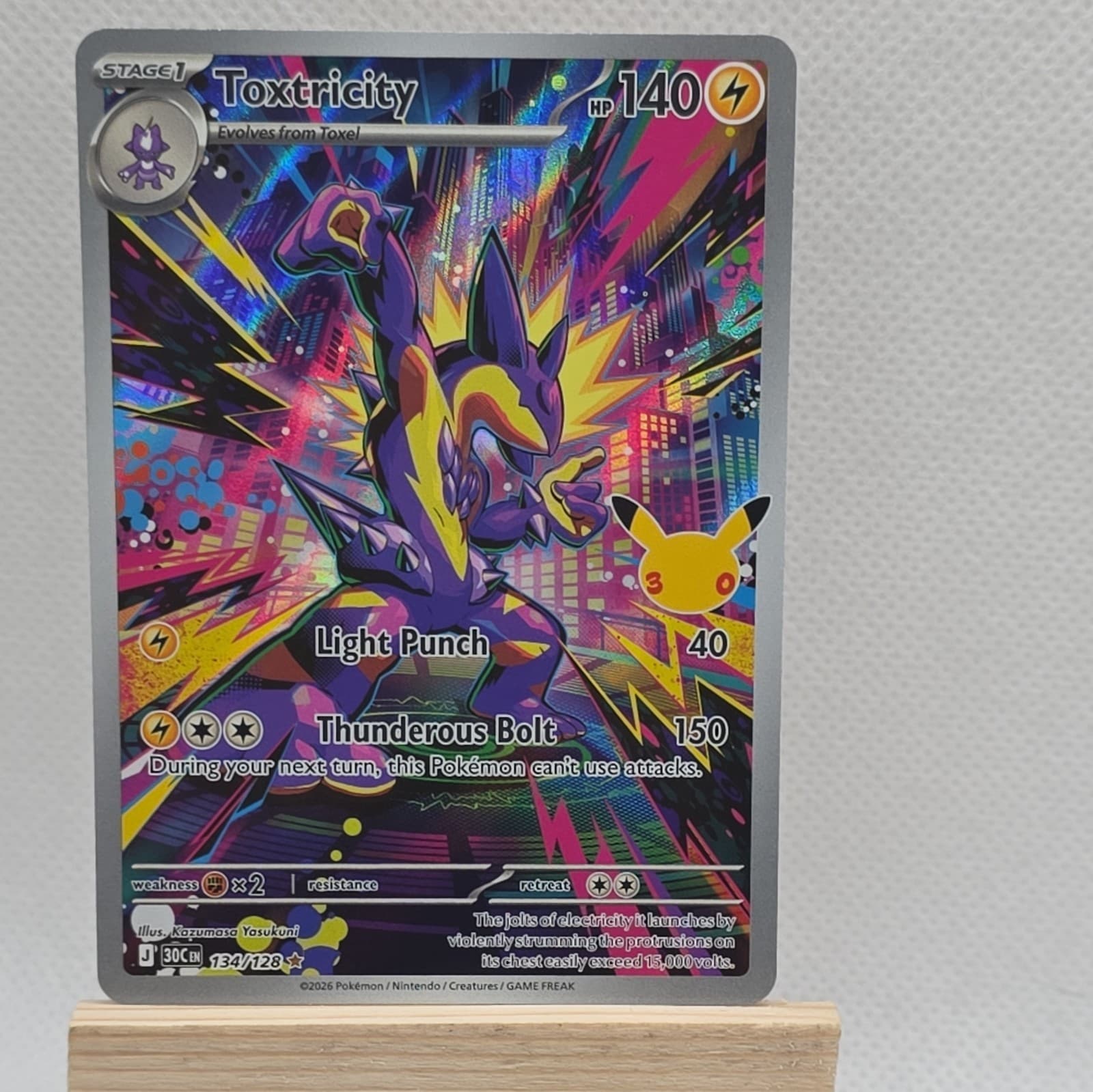 Toxtricity 134/128 Illustration Rare Holo Pokemon 30th Celebration 2026