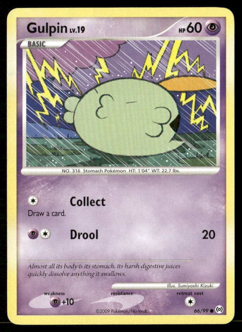 Gulpin 66/99 Common Arceus Pokemon Heavily Played