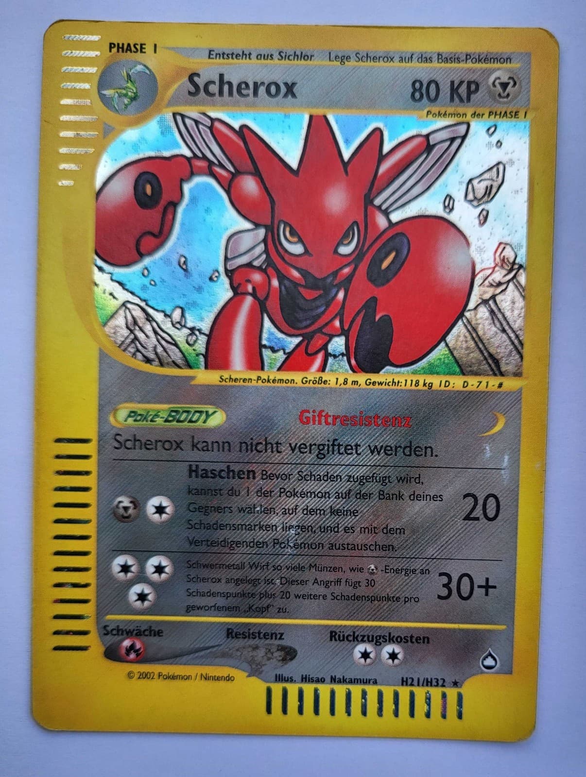 Scherox - Pokemon [H21/H32] Holo - Pokemon - deutsch - Aquapolis