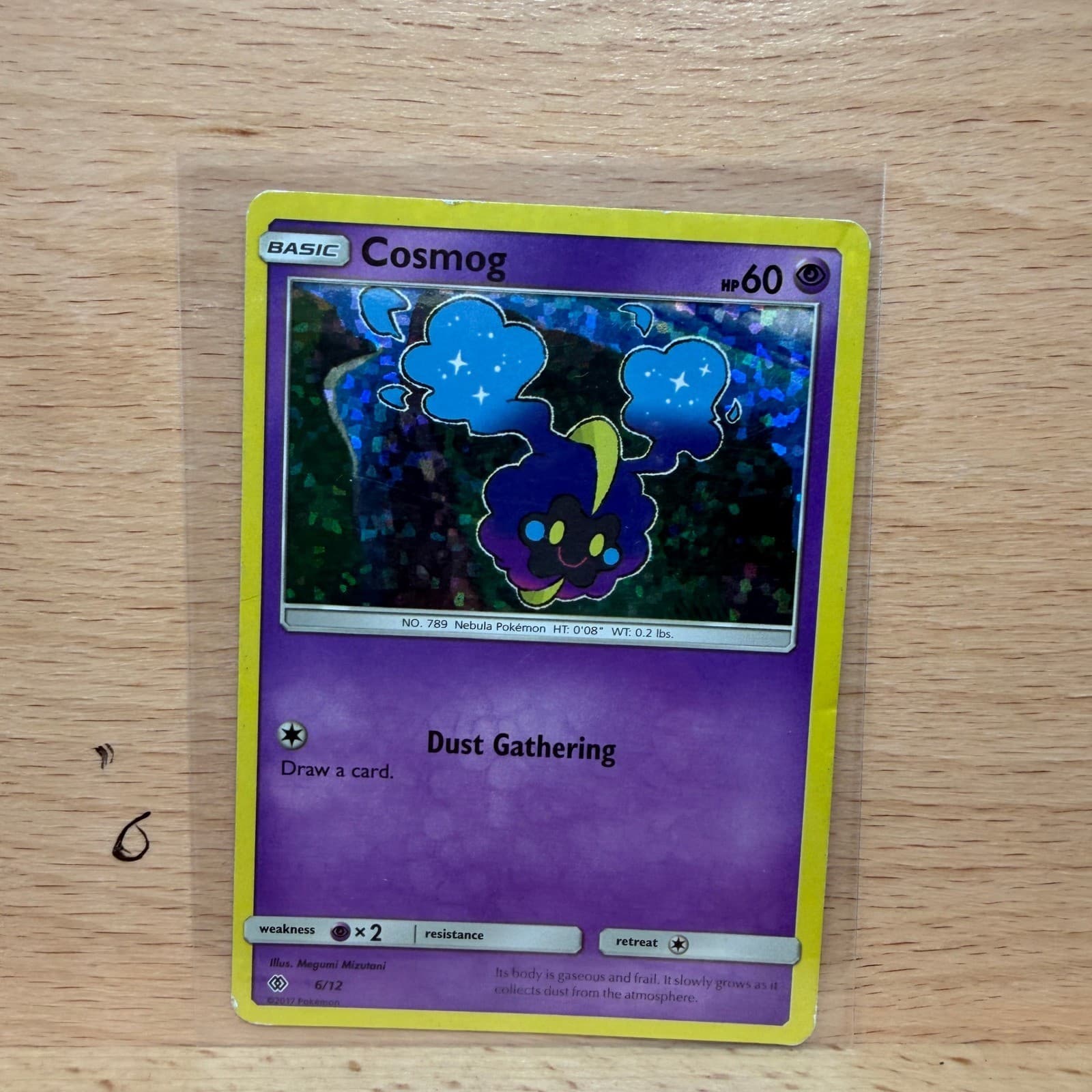 Pokemon Cosmog Trading Card McDonald's Collection 2017 6/12 Holo Psychic Promo